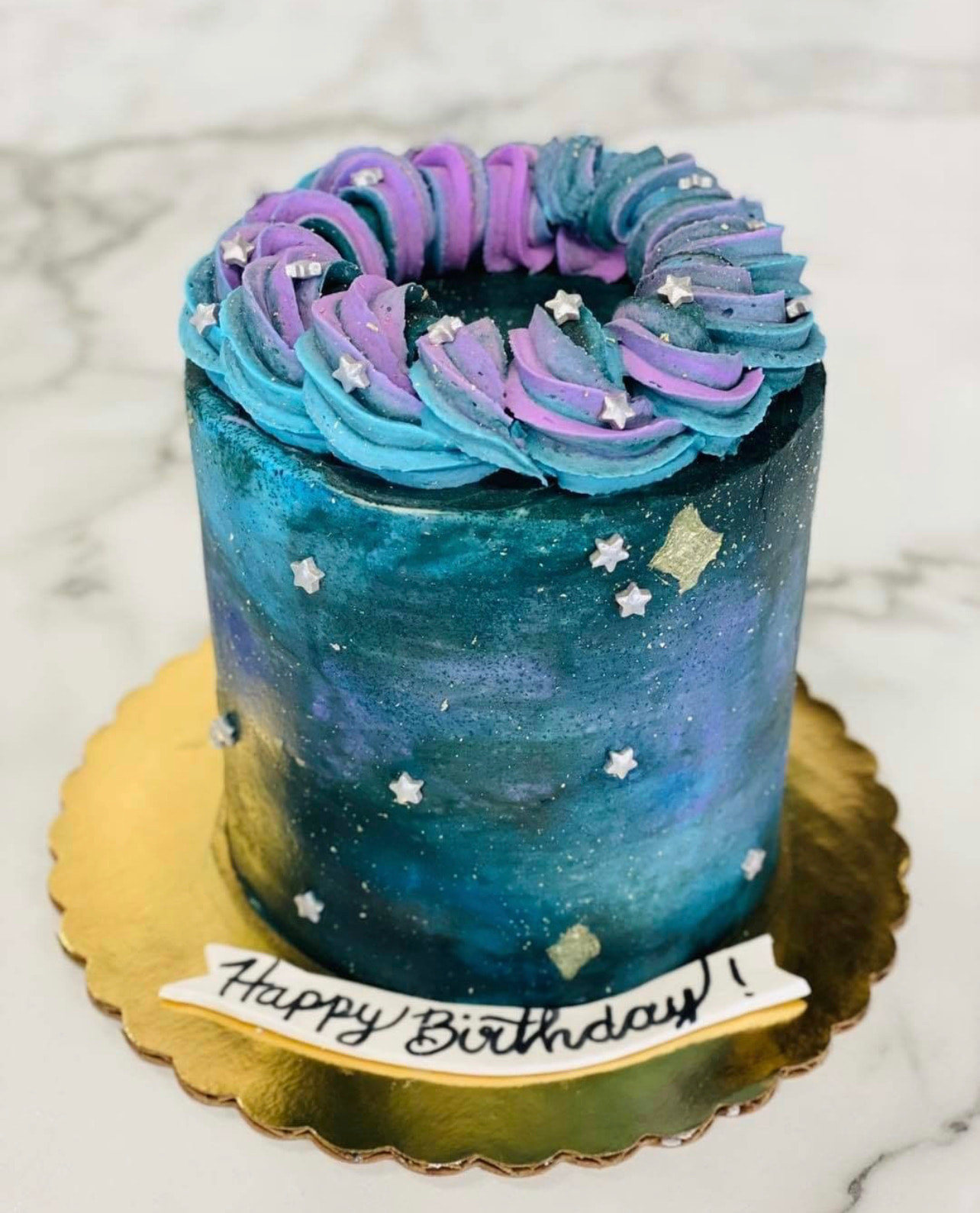 I Was Asked To Make A Galaxy Themed Cake And Cupcakes For A Wedding | Bored  Panda